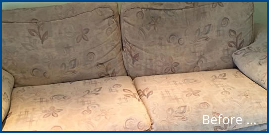 Dry upholstery cleaning